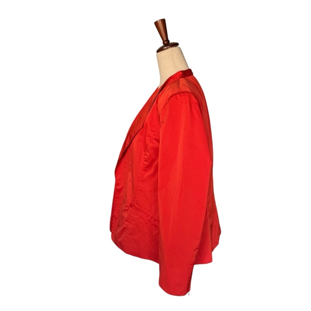 Lafayette 148 Open Front Orange-Red Collared Jacket Blazer NWT size 10 Business - Picture 5 of 11